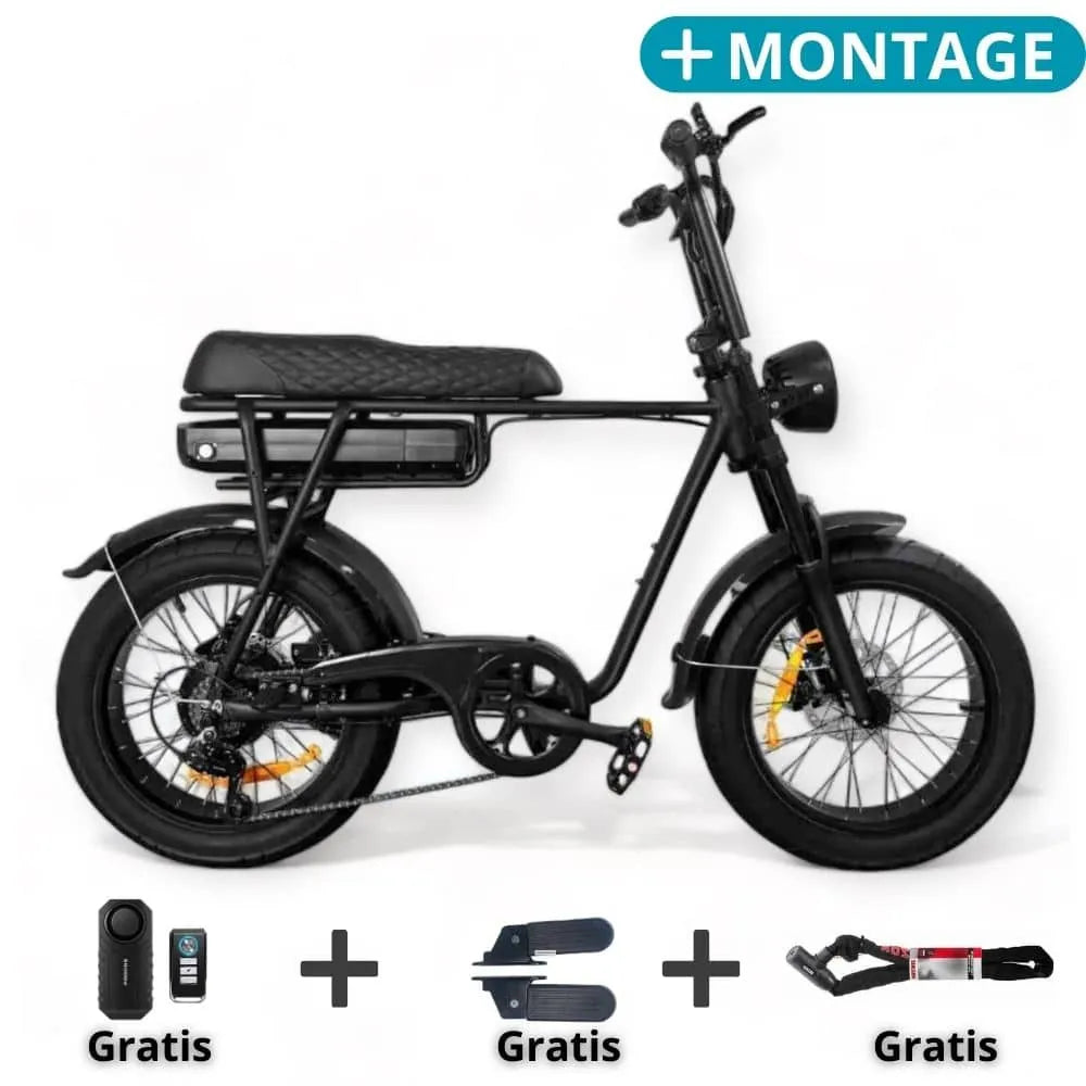 EB2 Fatbike Juodas + Signalizacijos sistema + Nemokamas surinkimas